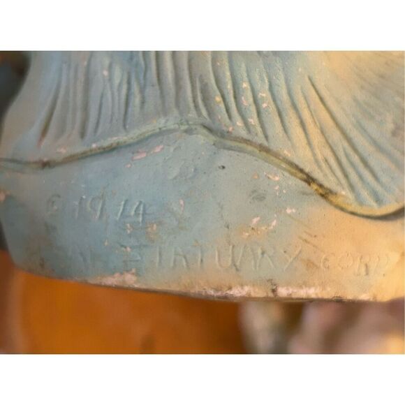 Alice & Andy Chalkware Statues Lawn Ornaments Universal Statuary 1974 - Picture 12 of 14